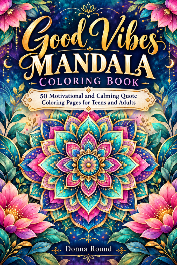 Good Vibes Mandala Coloring Book by The White Mage