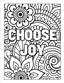 Good Vibes Choose Joy coloring page