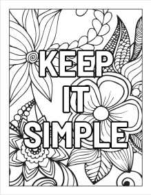 Good Vibes Keep It Simple coloring page