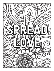 Good Vibes Spread Love coloring page