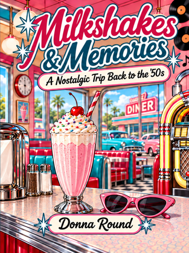 Milkshakes & Memories: A 1950s Nostalgia Coloring Book by Donna Round